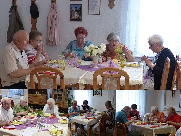 Gemeinsames Spargel-Essen (Foto: Wolf-J&uuml;rgen Tr&auml;ger)