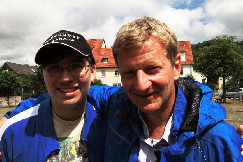 Comedian Michael Kessler mit OKN Nachwuchs Justin Eheg&ouml;tz (Foto: Justin Eheg&ouml;tz)