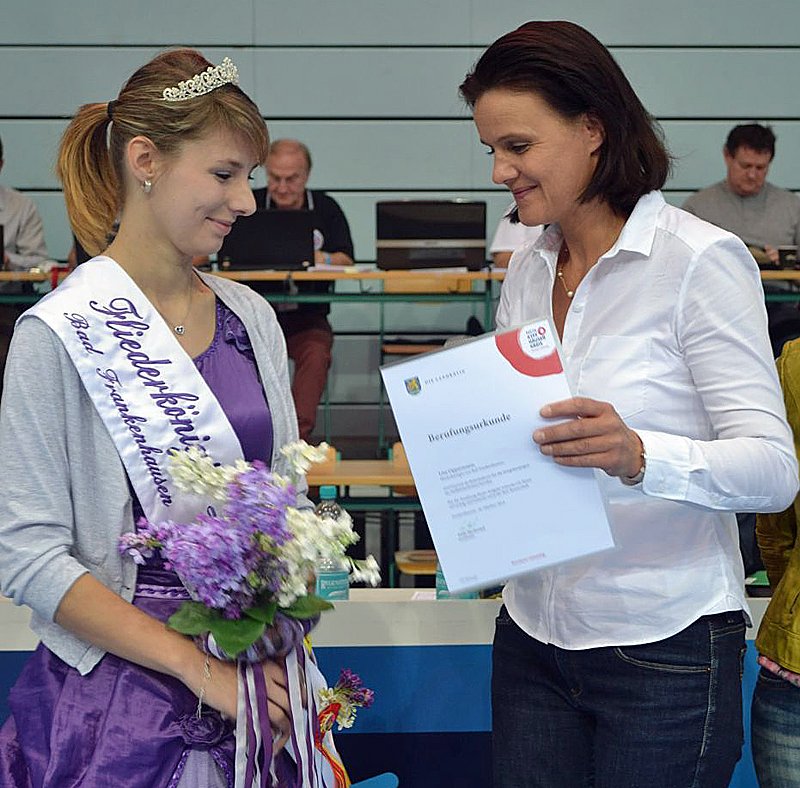Lisa I. als Botschafterin berufen (Foto: Landratsamt Kyffh&auml;userkreis)