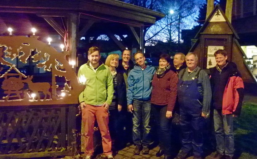 Den dritten Schwippbogen aufgebaut (Foto: privat)