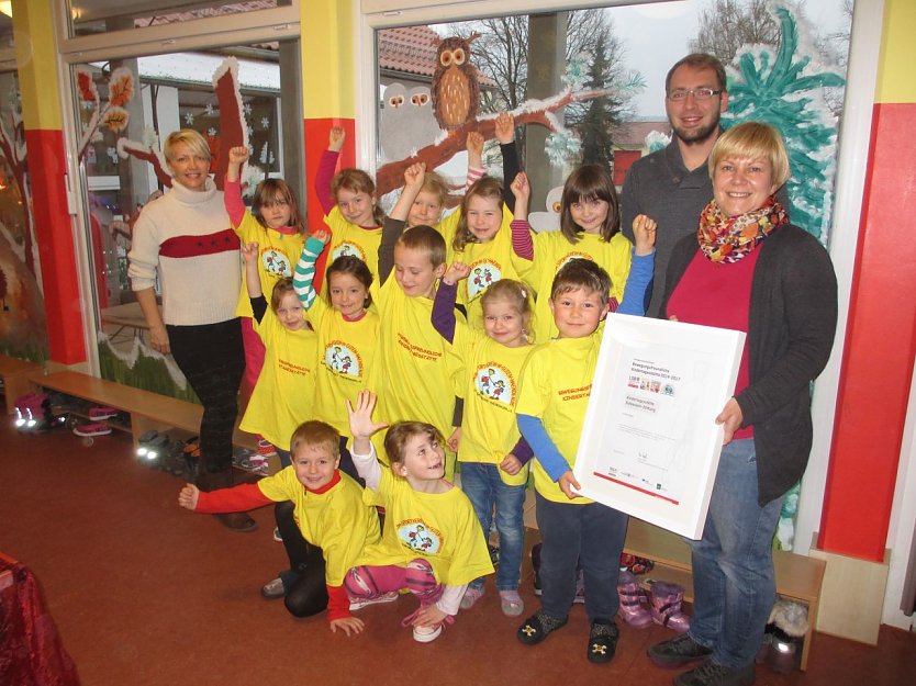 Die Heringer KITA "Kolbenach-Stiftung bleibt Bewegungsfreundlich (Foto: Kreissportbund)