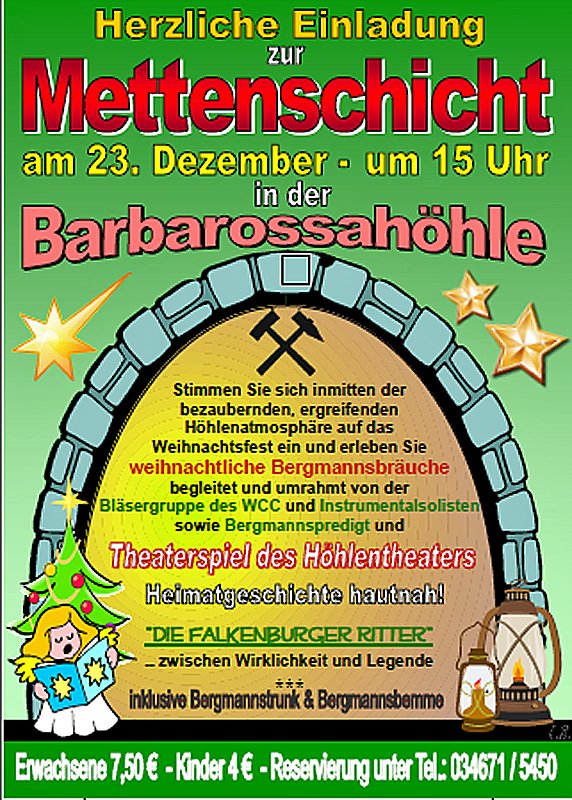 Mettenschicht in der Barbarossah&ouml;hle (Foto: . Merten)