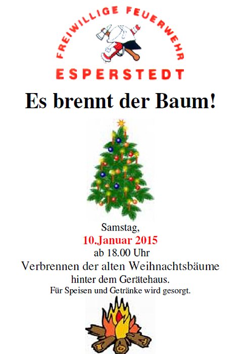 Es brennt der Baum! (Foto: Privat) Es brennt der Baum! (Foto: Privat)