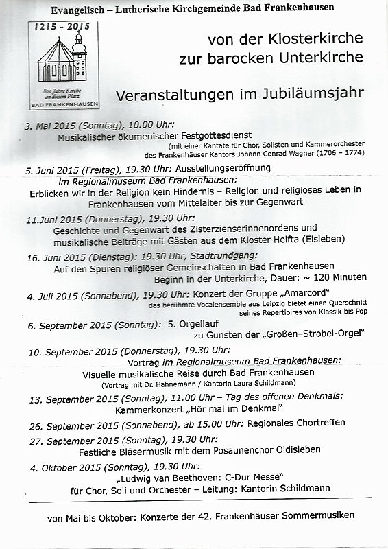 800 Jahre Kirche an diesem Platz (Foto: Evangelischer Kirchenkreis Bad Frankenhausen - Sondershausen)