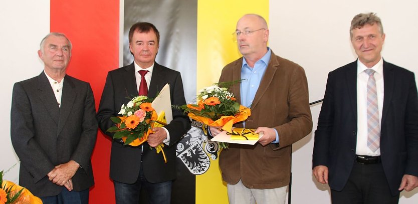 Emrich, F&uuml;tterer und Klodt sind jetzt Ehrenstadtr&auml;te (Foto: Pressestelle Stadt Nordhausen)