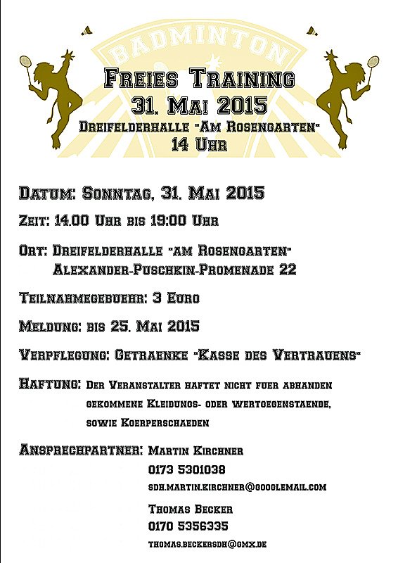 Freies Training im Badminton (Foto: Privat)