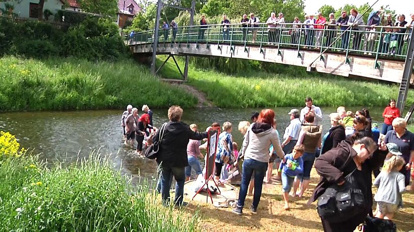 Zum ersten Nordh&auml;user "Anwassern" waren viele Teilnehmer und Schaulustige erschienen (Foto: Angelo Glashagel)
