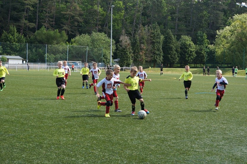 Am Ball der 8-fache Torsch&uuml;tze Lio-Nils Heller. (Foto: Martina Nebelung)