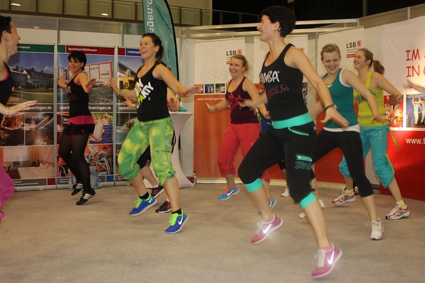 Beim Zumba kann man sich richtig auspowern. (Foto: Foto: LSB Th&uuml;ringen)