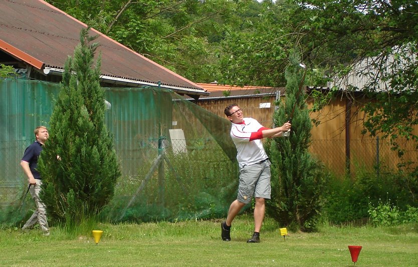 Paul Todd beim Abschlag (Foto: privat)