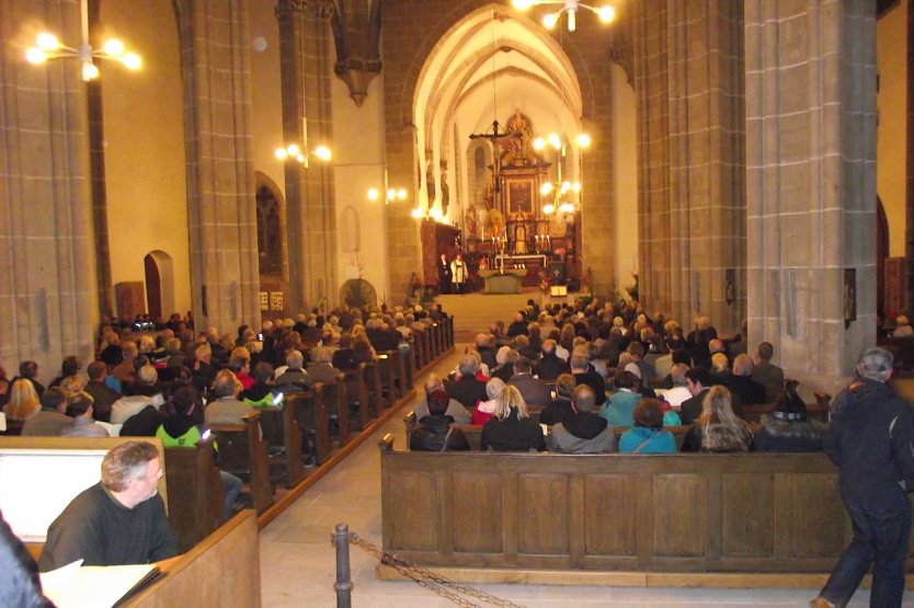 Mit Jagdhornkl&auml;ngen und dem Lied Gro&szlig;er Gott wir loben dich endete gestern die Hubertusmesse. (Foto: Kurt Frank)