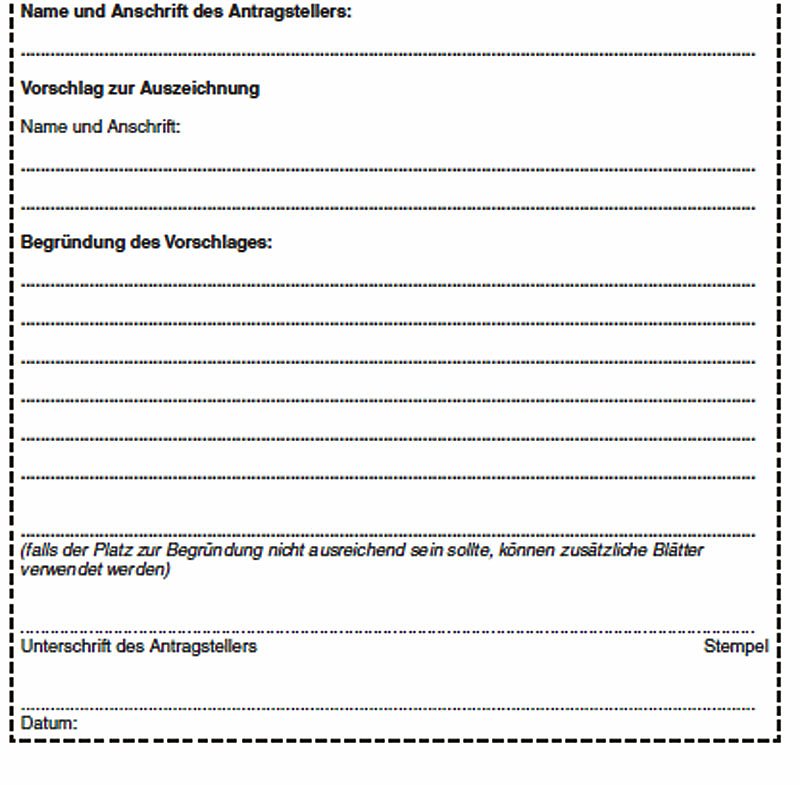 Vorschl&auml;ge f&uuml;r Auszeichnungen (Foto: Stadt Bad Frankenhausen)