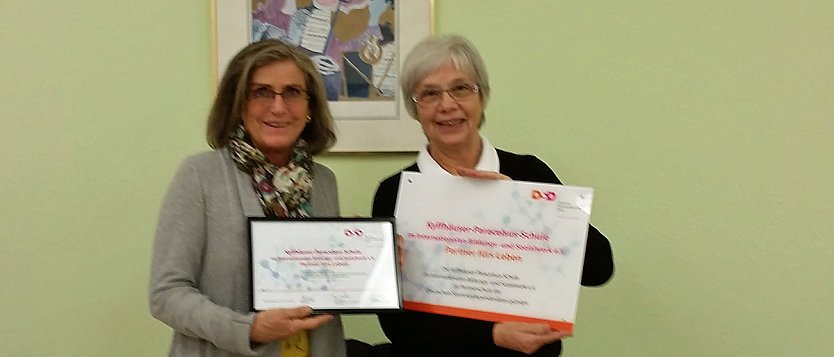 Erste Partnerschule der Deutschen Stammspenderdatei gGmbH in Th&uuml;ringen (Foto: Kyffh&auml;user-Paracelsus-Schule)