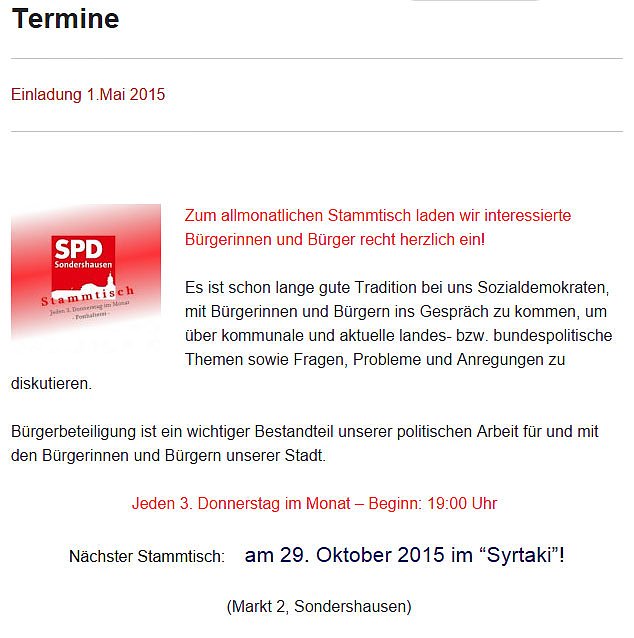 SPD Aktuell? (Foto: Privat)