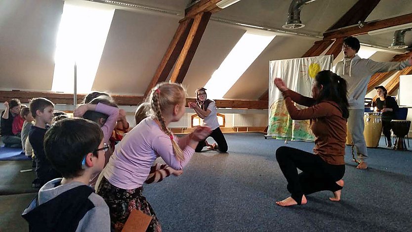 Workshoptag bei Singen mit Kindern (Foto: Th&uuml;ringer Landesmusikakademie Sondershausen)