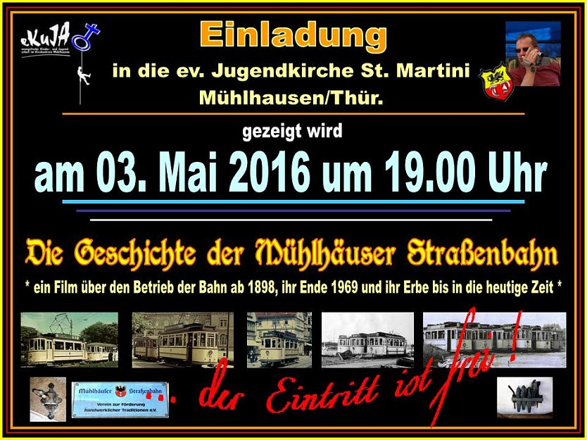 Die M&uuml;hlh&auml;user Stra&szlig;enbahn im Blickpunkt. (Foto: privat)