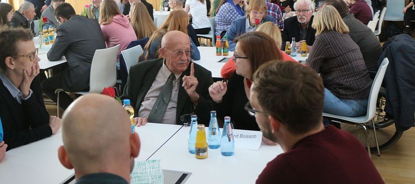 Zeitzeugengespr&auml;ch im Nordh&auml;user B&uuml;rgerhaus anl&auml;sslich des 71. Jahrestages der Befreiung des KZ Mittelbau-Dora (Foto: Angelo Glashagel)