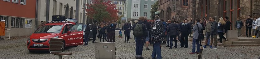 Auf dem Rathausplatz (Foto: nnz)