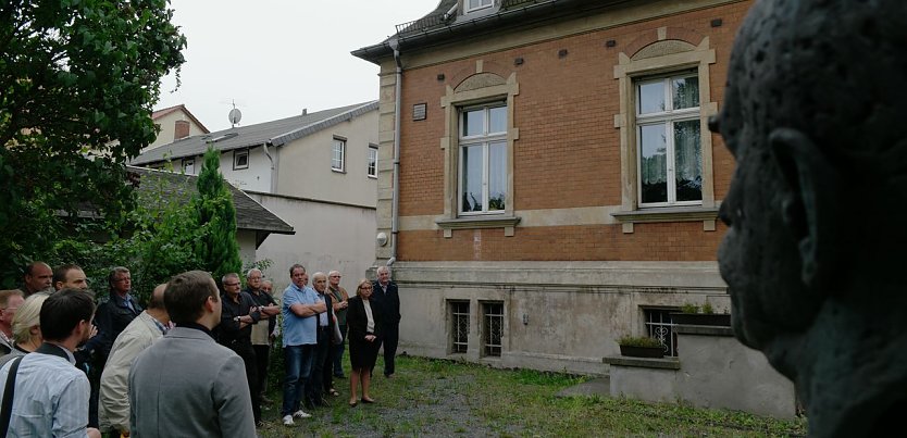 Besichtigung des Vereinshauses im August 2016 (Foto: nnz-Archiv)