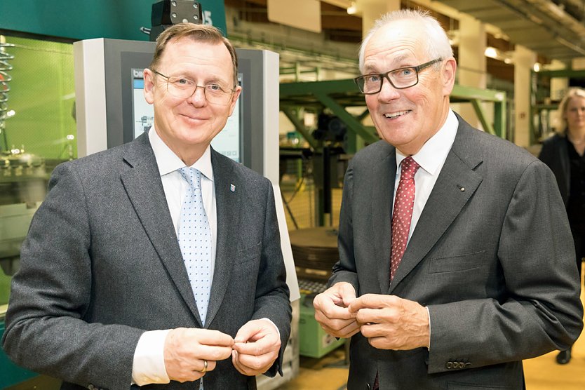 Ministerpr&auml;sident zu Gast im WAGO-Werk Sondershausen (Foto: WAGO)