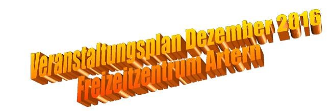 Weihnachtsmarkt und Monatsprogramm (Foto: Freizeizentrum Artern)