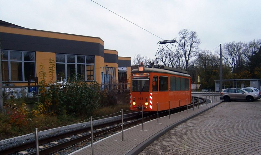 Schienenschleifwagen (Foto: Verkehrsbetriebe Nordhausen)