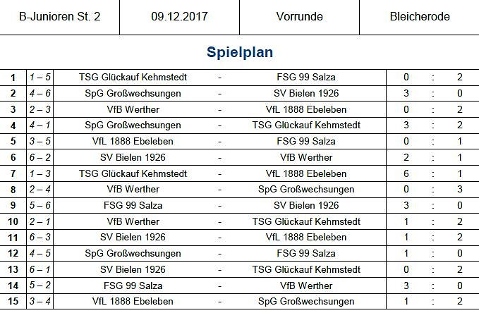 Hallenmeisterschaft der Junioren (Foto: NTKFA)