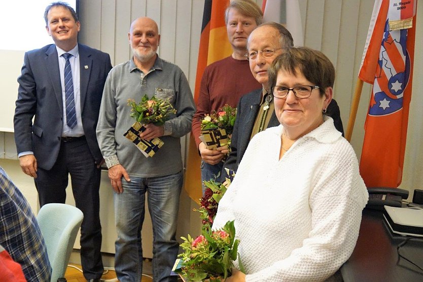 G&uuml;nther Maiwald, Marcel Hahnemann, Wolfgang Schramm, Erika Krug (v.l.n.r.) (Foto: Susanne Schedwill)