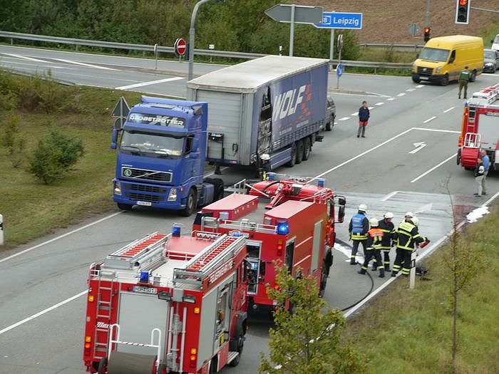Brennender Brummi (Foto: nnz)