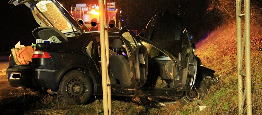 Unfall auf der A38 (Foto: S. Dietzel)