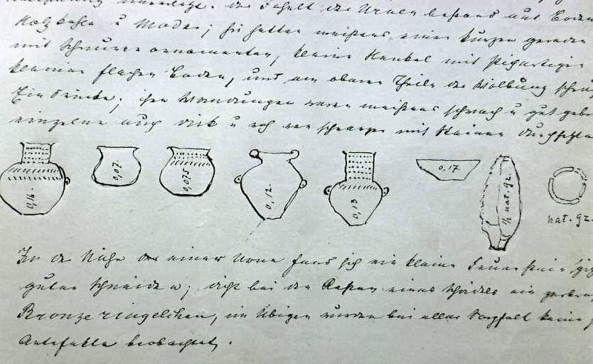 Detail eines Ausgrabungsberichtes (Foto: Heidelore Kneffel)