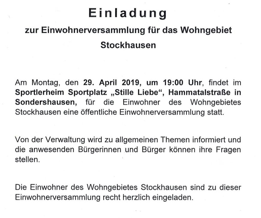 Einwohnerversammlung (Foto: Stadt Sondershausen)