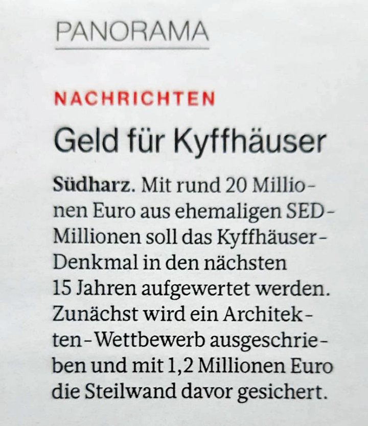 20 Millionen f&uuml;r das Kyffh&auml;userdenkmal? (Foto: Super-Illu)
