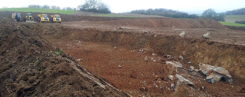 Arbeiten haben begonnen (Foto: F. Klein)