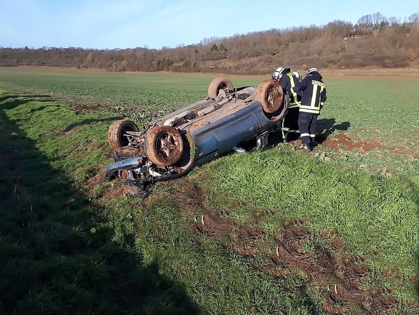 Heftiger Unfall (Foto: Feuerwehr Berka/Silvio Dietzel)