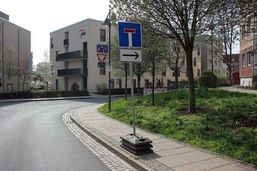 Weitere Stra&szlig;ensperre in Sondershausen (Foto: Karl-Heinz Herrmann)