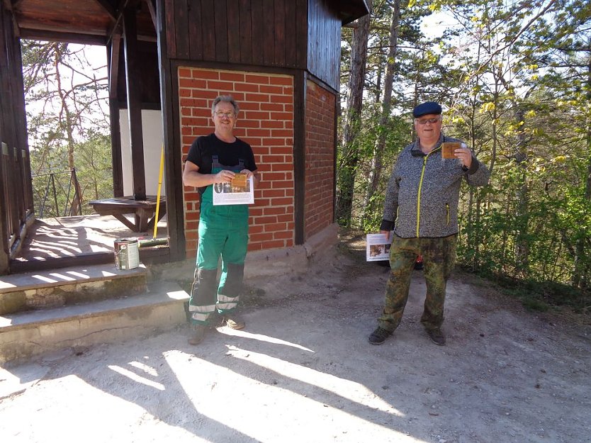 Renovierungsarbeiten an der Schutzh&uuml;tte Hornungsh&ouml;he (Foto: Peter Ke&szlig;ler)