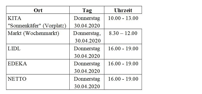 Maskenverteilung in der Stadt Greu&szlig;en (Foto: Stadt Greu&szlig;en)