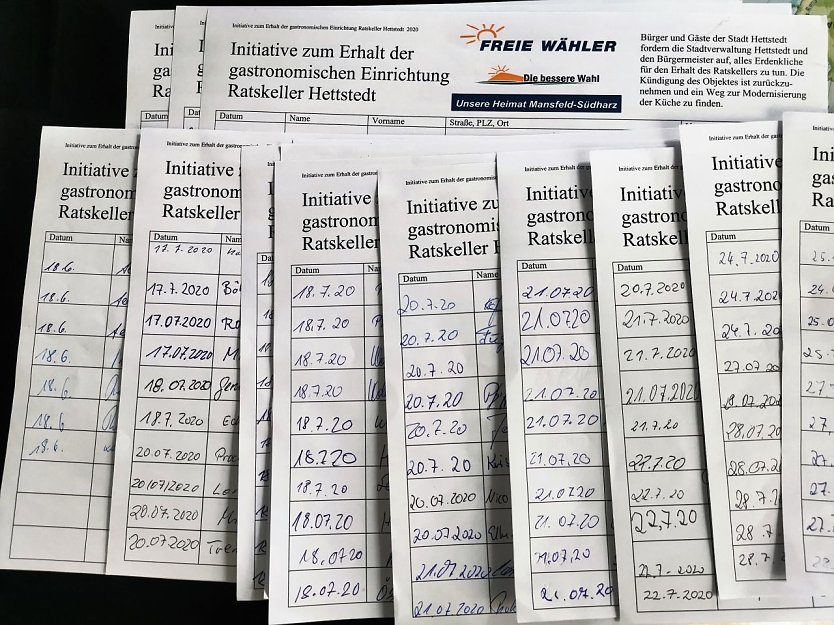 Unterschriftenliste (Foto: Jochen Miche )