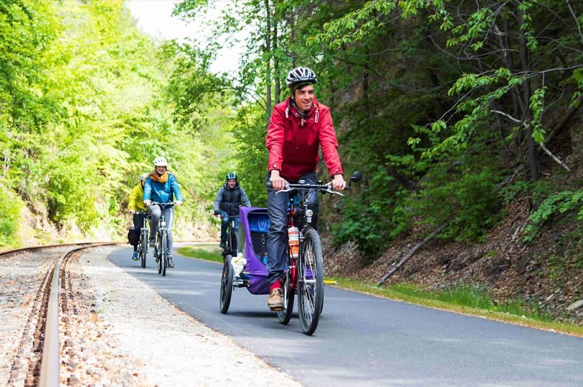 Kanonenbahn-Radweg wird gern genutzt (Foto: Landkreis Eichsfeld)