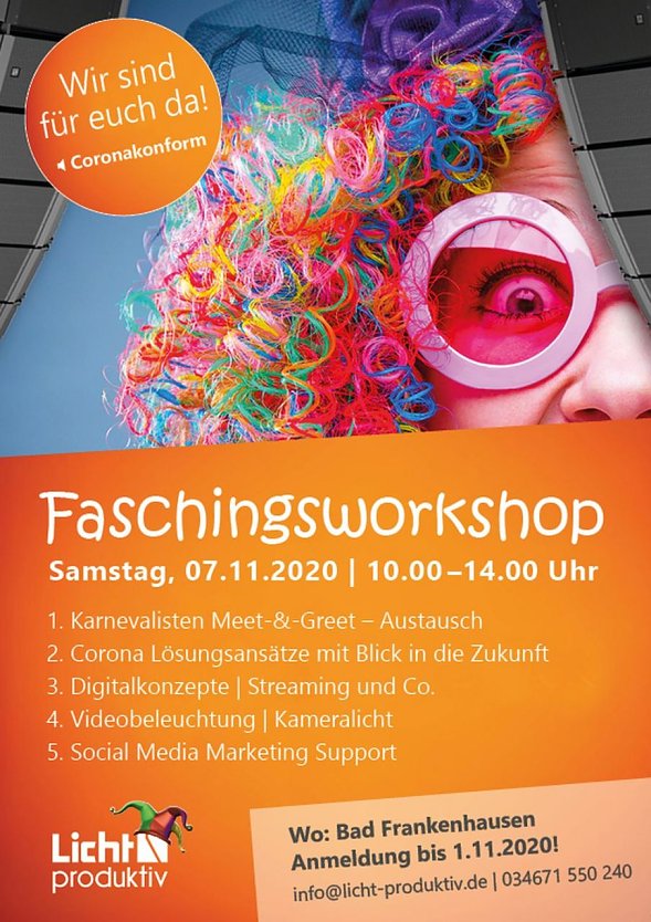 Faschingsworkshop in Bad Frankenhausen (Foto: Licht produktiv)