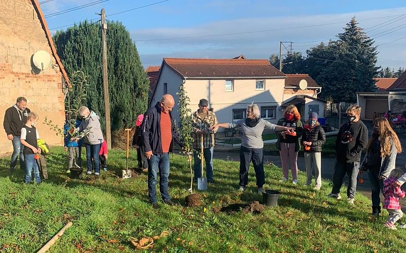 B&auml;ume gepflanzt (Foto: DRK Kyffh&auml;userkreis)