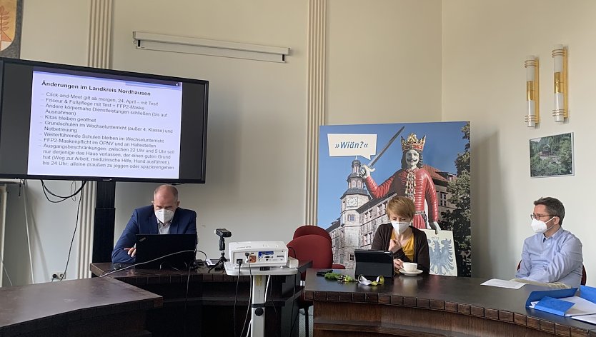 Pressekonferenz im Landratsamt (Foto: oas)