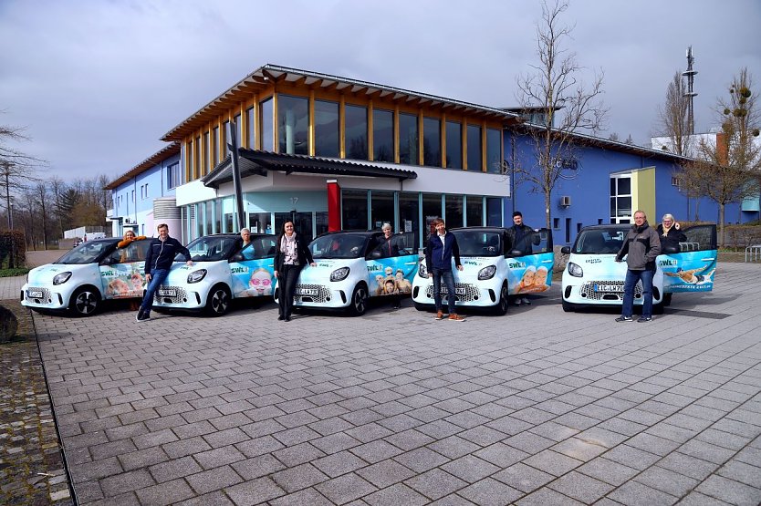 Die nagelneue Elektro-Flotte der Sport- und Freizeit GmbH (Foto: René Weißbach) Die nagelneue Elektro-Flotte der Sport- und Freizeit GmbH (Foto: René Weißbach)