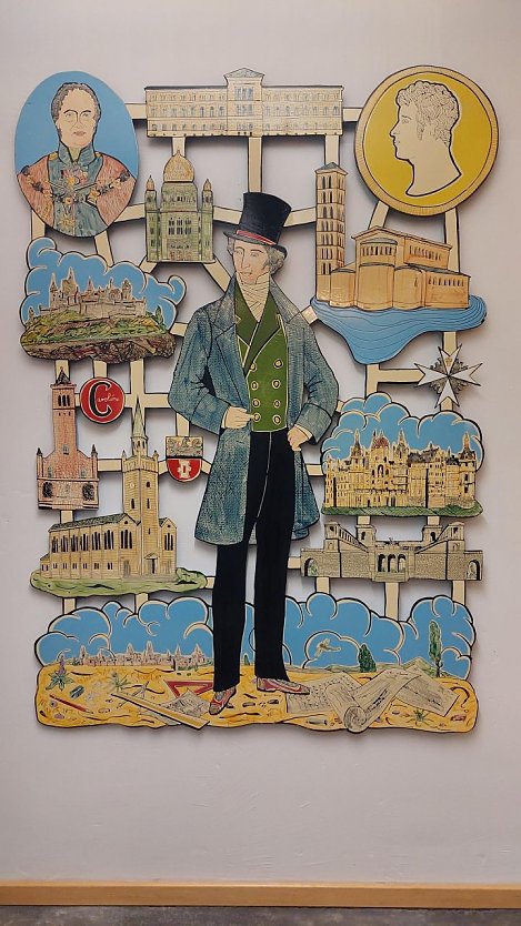 Das St&uuml;ler Tableau von Moritz G&ouml;tze wird dauerhaft in der M&uuml;hlh&auml;user Stadtbibliothek zu sehen sein (Foto: Stadtverwaltung M&uuml;hlhausen)