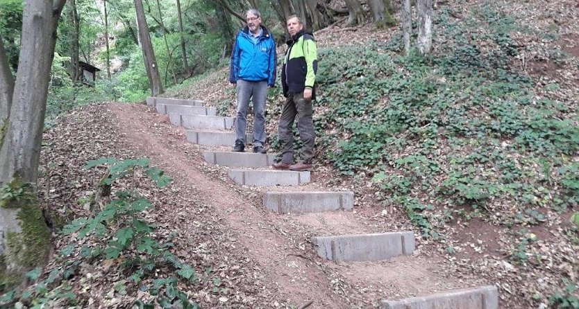 Ausgebesserte Wegf&uuml;hrung (Foto: F&ouml;rderverein Karstwanderweg Landkreis Nordhausen)