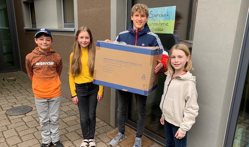 Spendensammlung f&uuml;r die Ukraine (Foto: Evangelische Grundschule Nordhausen)