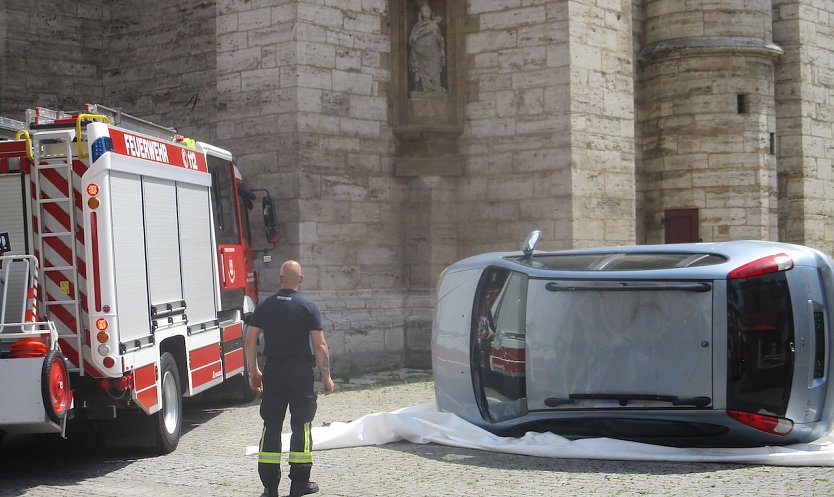Schauvorführung der Feuerwehr am Sonntag (Foto: M.Fromm) Schauvorführung der Feuerwehr am Sonntag (Foto: M.Fromm)