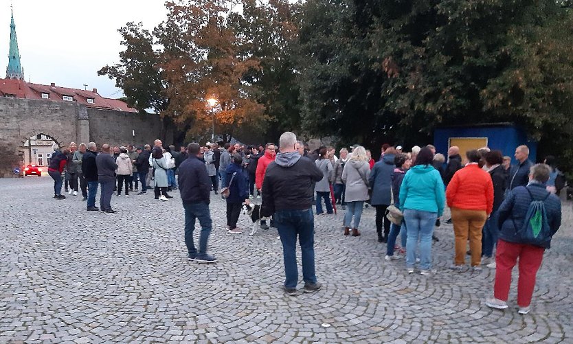 Proteste am Montag in M&uuml;hlhausen (Foto: Hans Kuhnert)