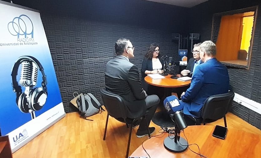 Pr&auml;sident Wagner und Staatssekret&auml;r Feller an der Universidad de Antofagasta (Foto: Hochschule Nordhausen)